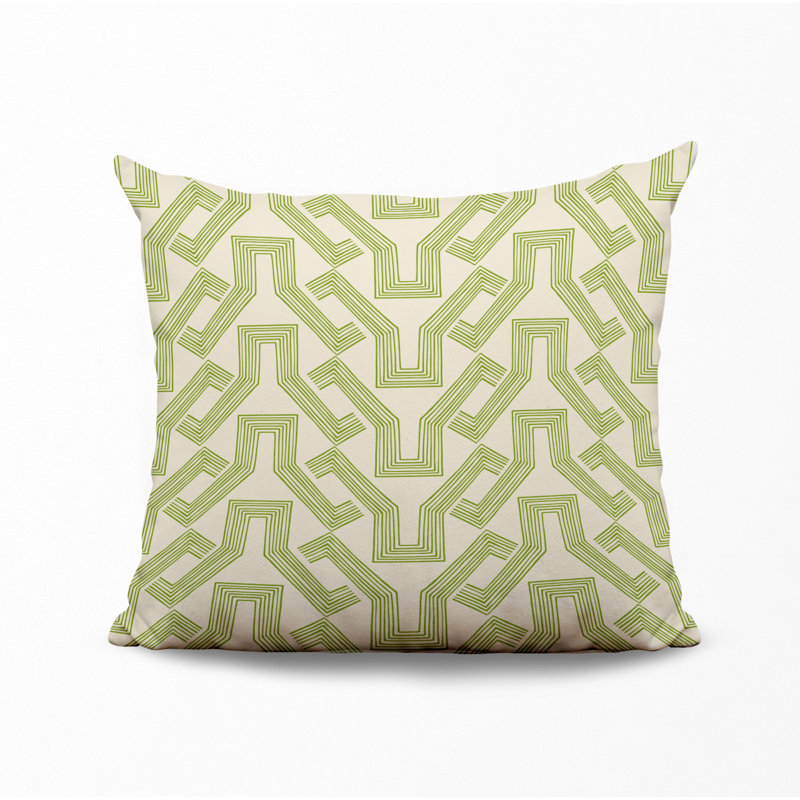 Housse et insert de coussin décoratif en polyester, L 17 po x H 17 po, Chartreuse