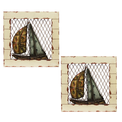 Delsur Coastal Transportation Wall Decor on Solid Wood