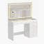 Ensemble coiffeuse avec tabouret et miroir Maspeth