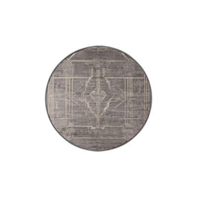 Machine Washable Gray Area Rug