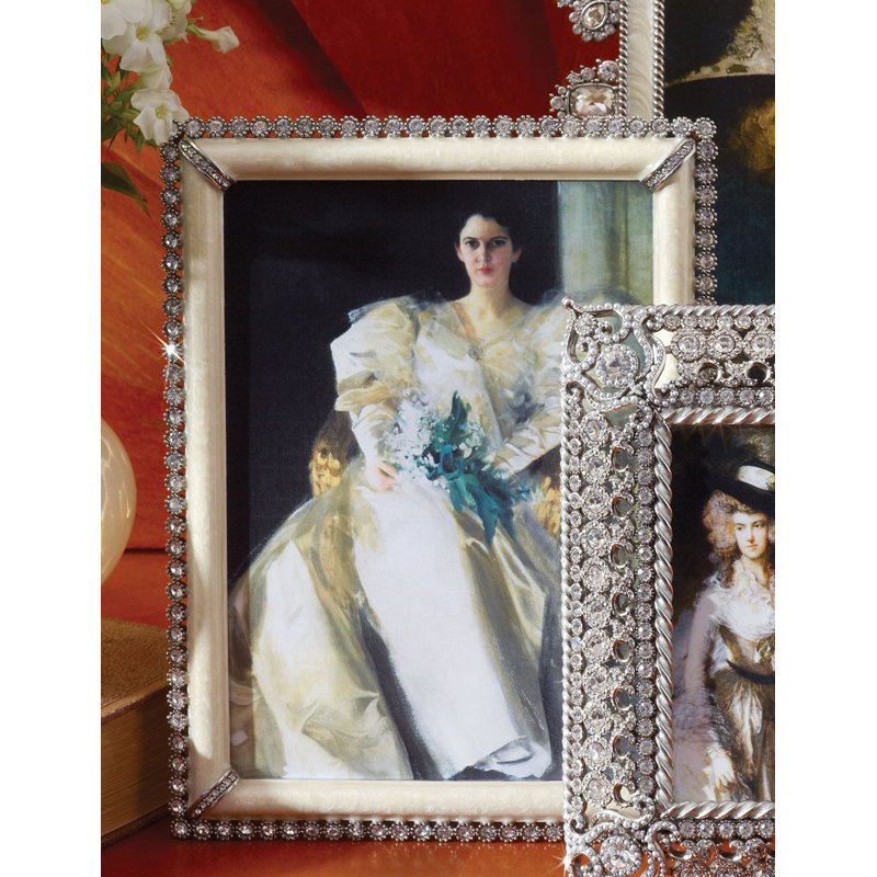 Lucas Metal Picture Frame, Green/Gold, 5" x 7"
