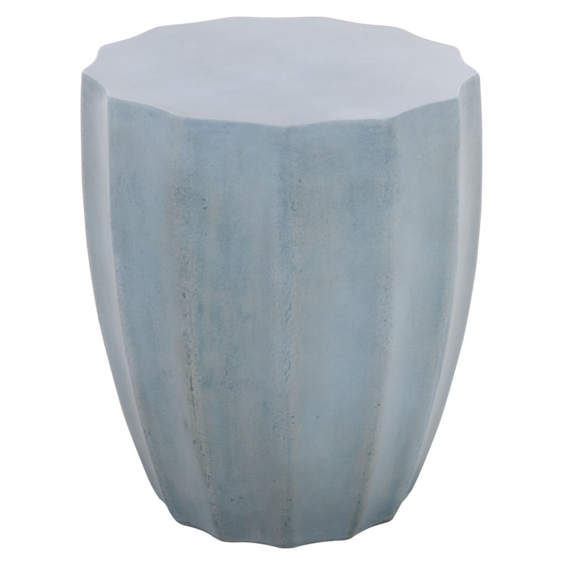 Fordwich Concrete Abstract End Table, Powder Blue