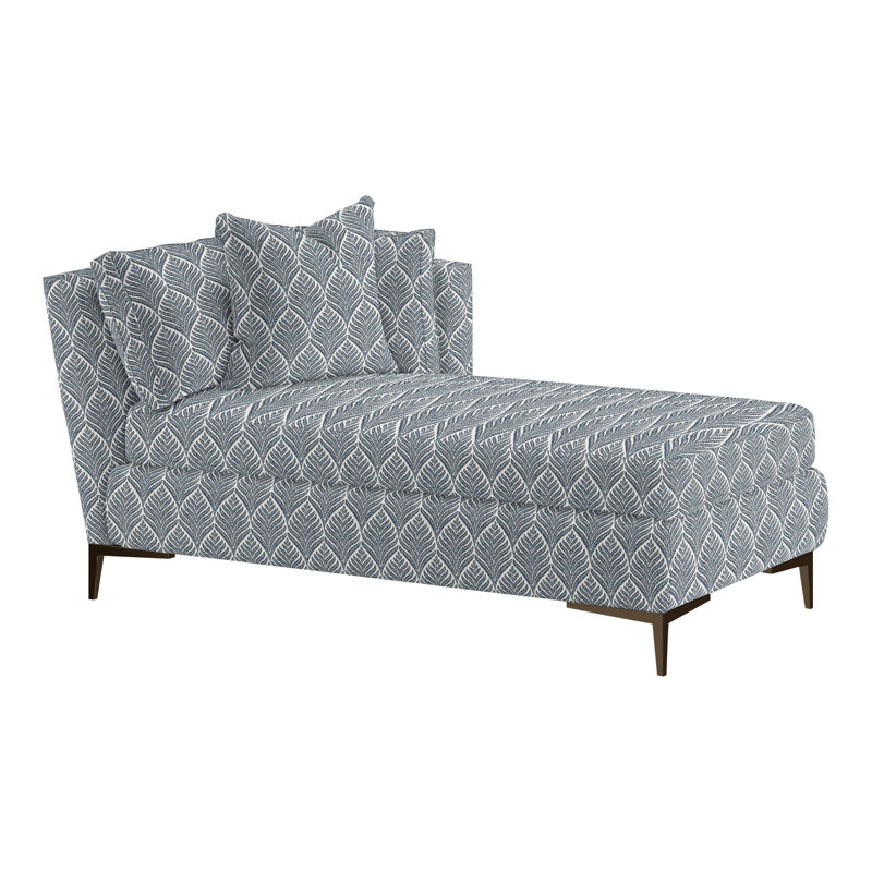 Aiden Chaise Lounge, Antique Bronze, Right Hand Facing, Hanover Twilight (Performance fabric) 1354-94