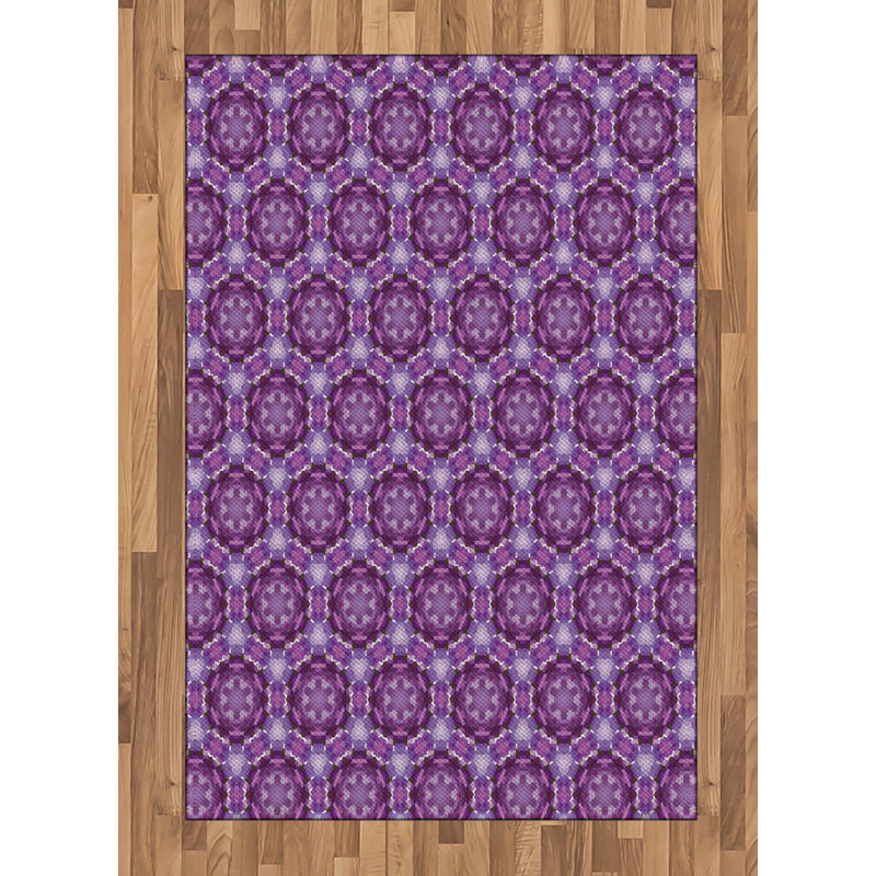 Trippy High Density Long Fiber Poly Threads Decorative Area Rug Carpet, Rectangle 4' x 5'8"