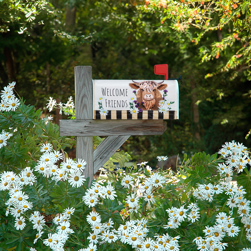 Housse pour boîte aux lettres Highland Cow Welcome Friends
