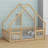 Cozy Cottage-Inspired Low Loft Bed With Full-Perimeter Wooden Fence-2057632638