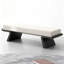 Banc rembourré blanc-1966741939