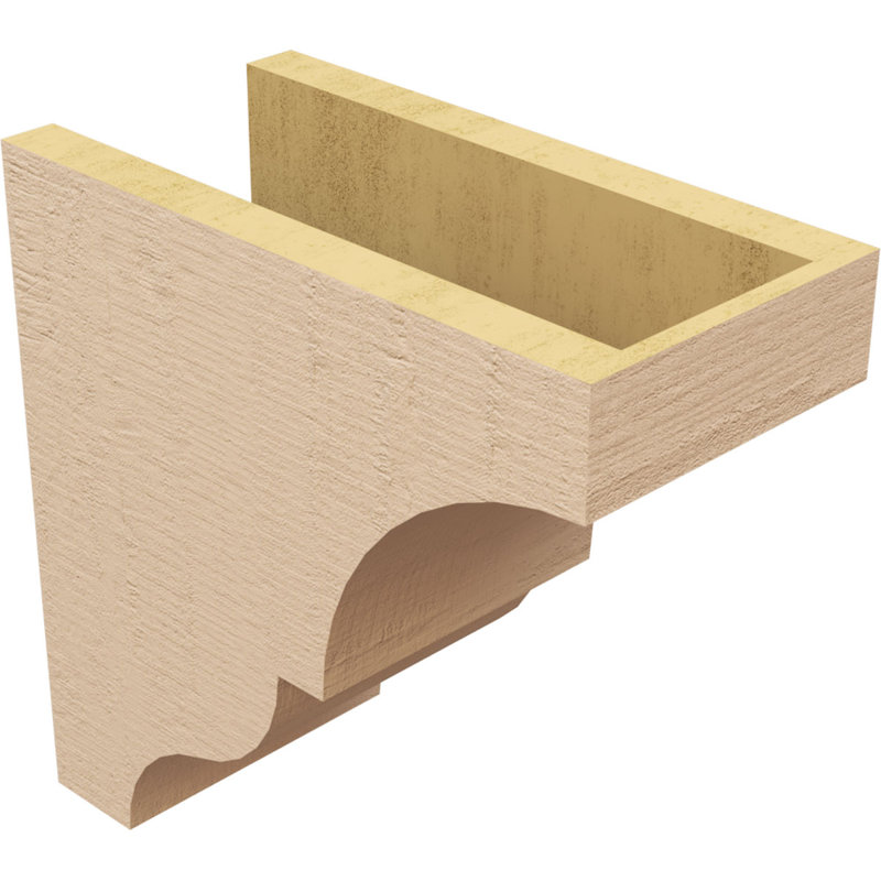 Bois de cèdre brut Asheboro, grain de bois TimberThane Corbel, apprêté brun clair, H 12 po x l 6 po x P 12 po