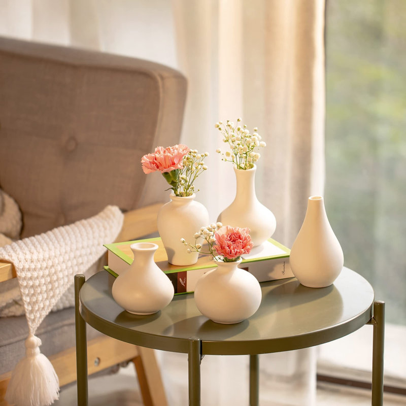 Porcelain China Table Vase, White