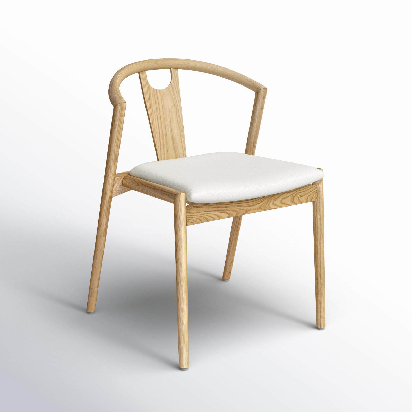 Ambra Dining Chair, White, 1