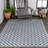 Aimee Traditional Cottage Checkerboard Navy/Cream Indoor/Outdoor Rug-475016652