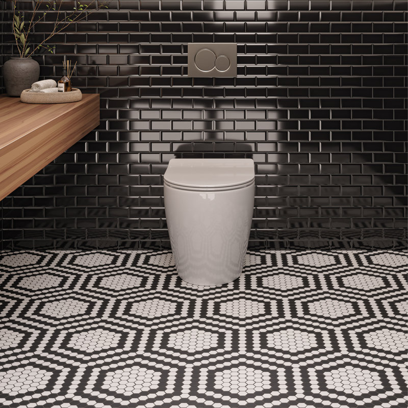 Le Cafe 1" x 1" Matte Porcelain Mosaic Tile - Deco Design 4