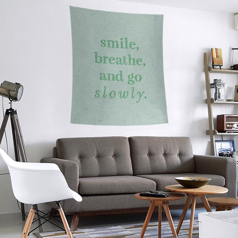 Tapisserie de polyester à quote-main lente, H 104 po x l 88 po, Vert