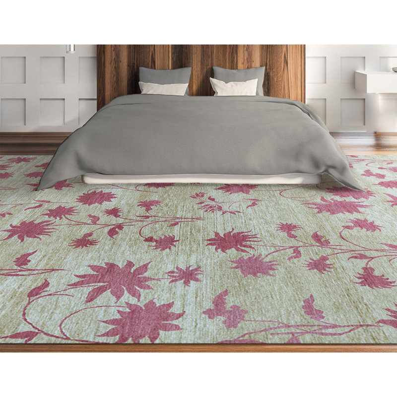Tibetan Wool Floral Area Rug