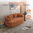 Comfortable Orange Chenille Sofas, Modern Style For Small Spaces