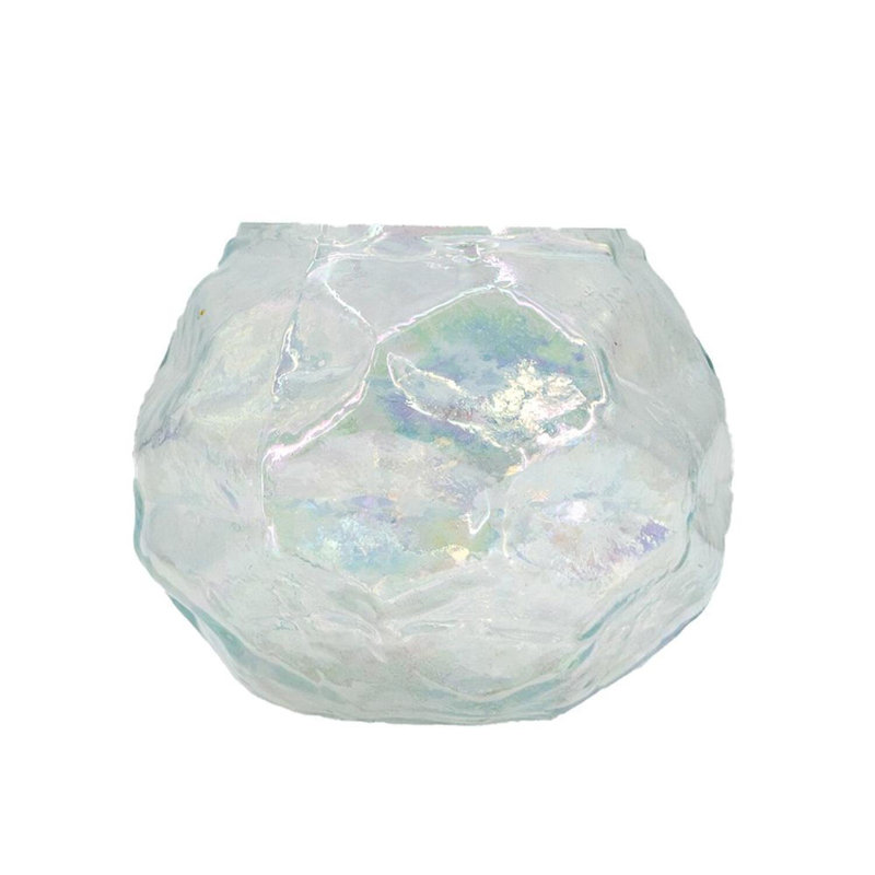 Porte-votive de table en verre, H 4 po x l 5,5 po x P 5,5 po