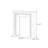 Beige + Walnut Solid Wood Freestanding Fireplace