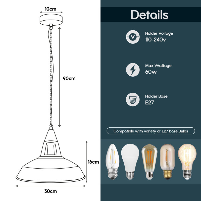 Gause 1 - Light Single Pendant, Black