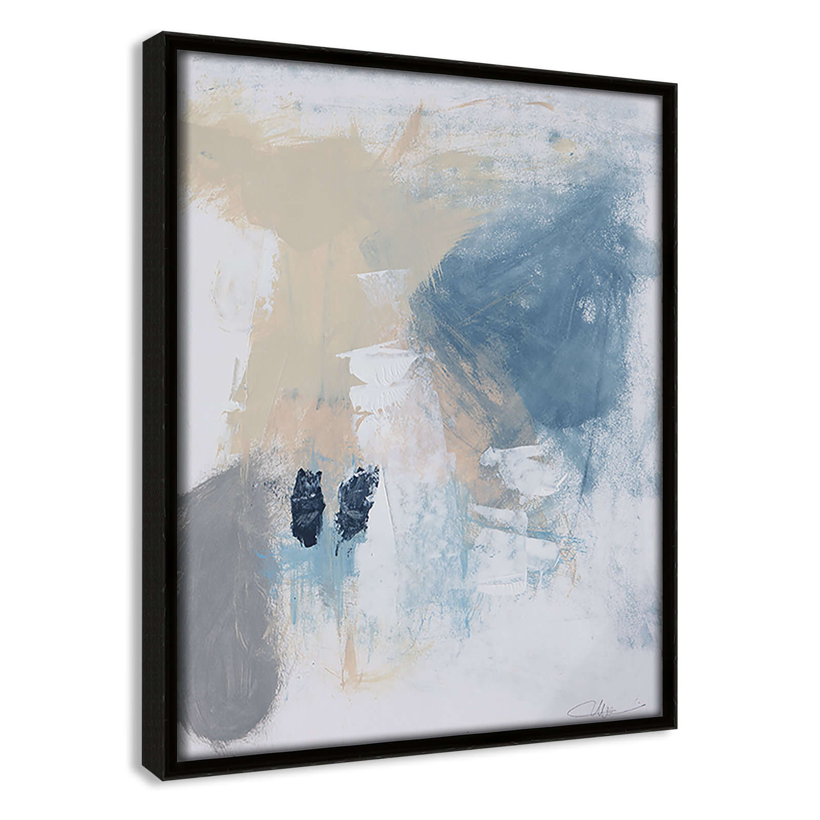 Coastal Carnival Collection "Coastal Carnival II" Print, Espresso Floater Framed Canvas, No Mat, 11.5" H x 9.5" W x 2" D