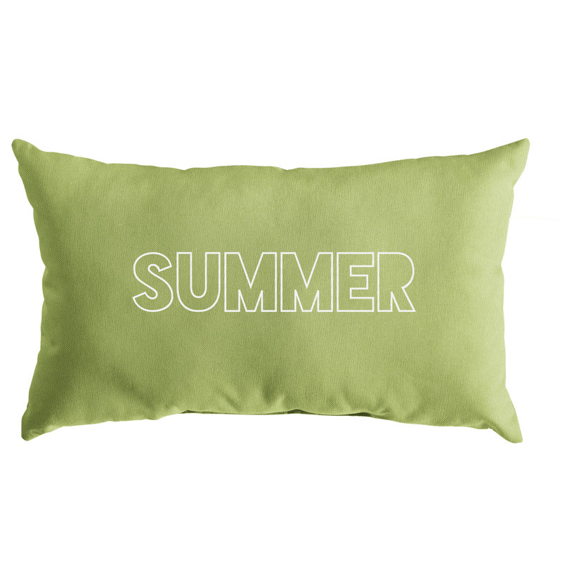  Coussin lombaire intérieur / extérieur Summer, H 13 po x l 20 po, Vert / Rouge