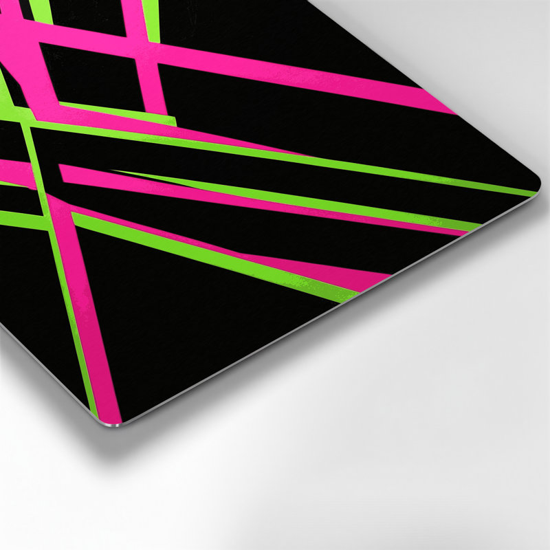 Art mural en métal noir Hard Edge 88, H 16 po x l 20 po