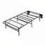 Structure de lit plateforme simple en métal noir - assemblage pliable et sans outils, profil haut de 14 po pour les chambres d'amis-836249622