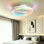 Makaiyla 20" WiFi Bluetooth LED RGB Flush Mount Ceiling Fan Light with Remote APP Voice Control