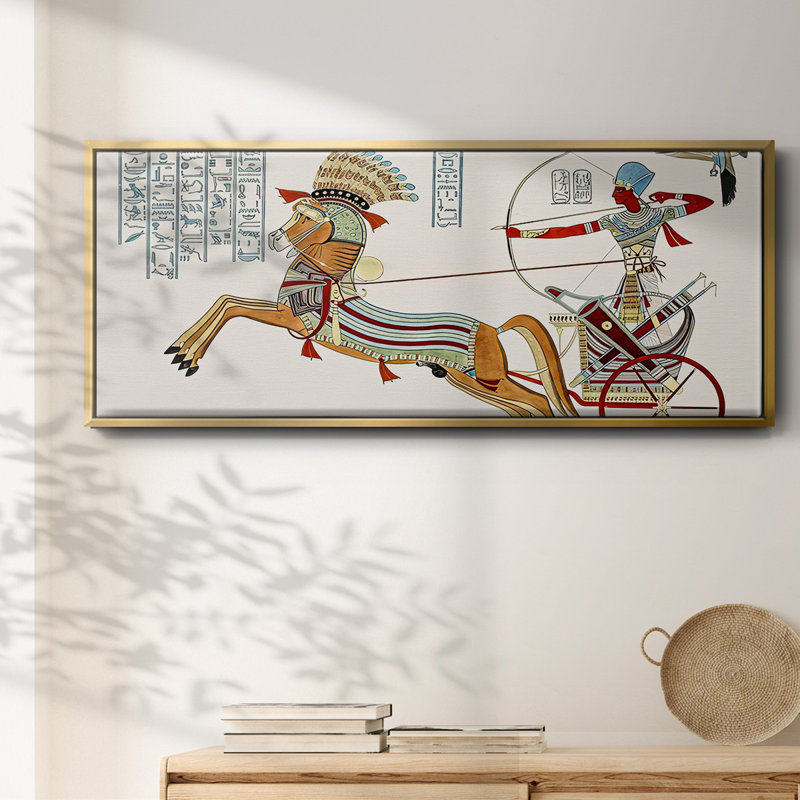 Egyptian Chariots I- Framed Canvas