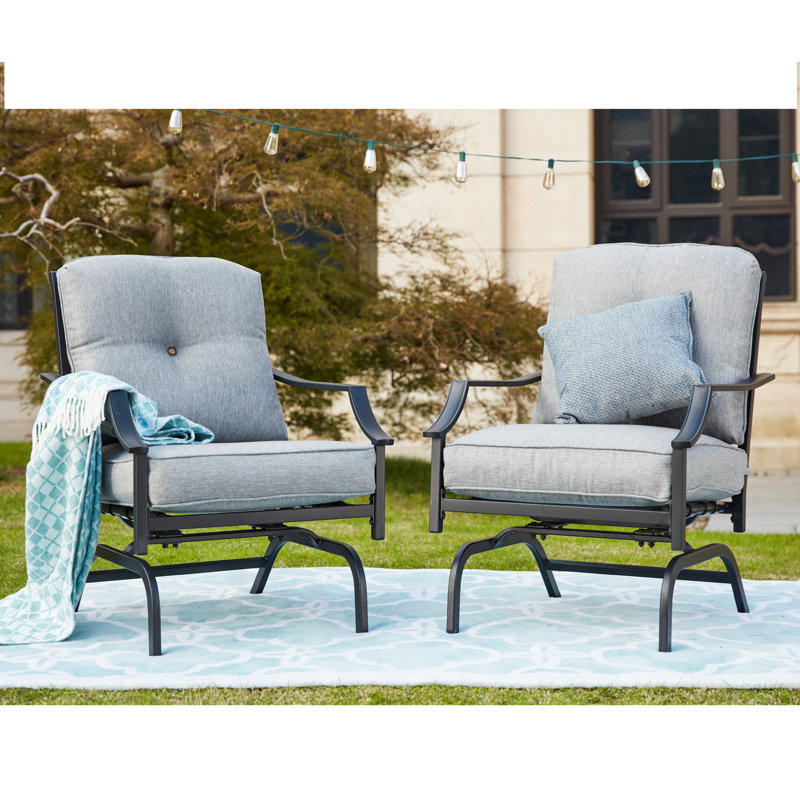 Siemens Powder Coated Steel Outdoor Chair, Gray