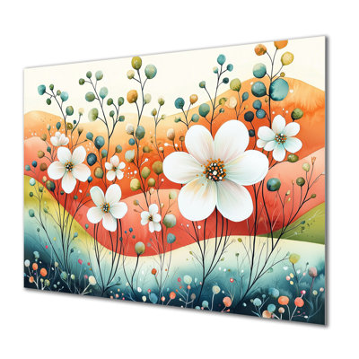 «Desert Blossom of Apple Blossom Field I», reproduction d'art traditionnelle en métal, art mural en métal fleur de pommier