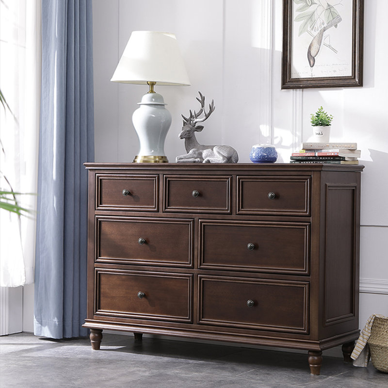 Modern Drawer Solid Wood Accent Chests. Solid Wood Accent Chest, Nut Brown