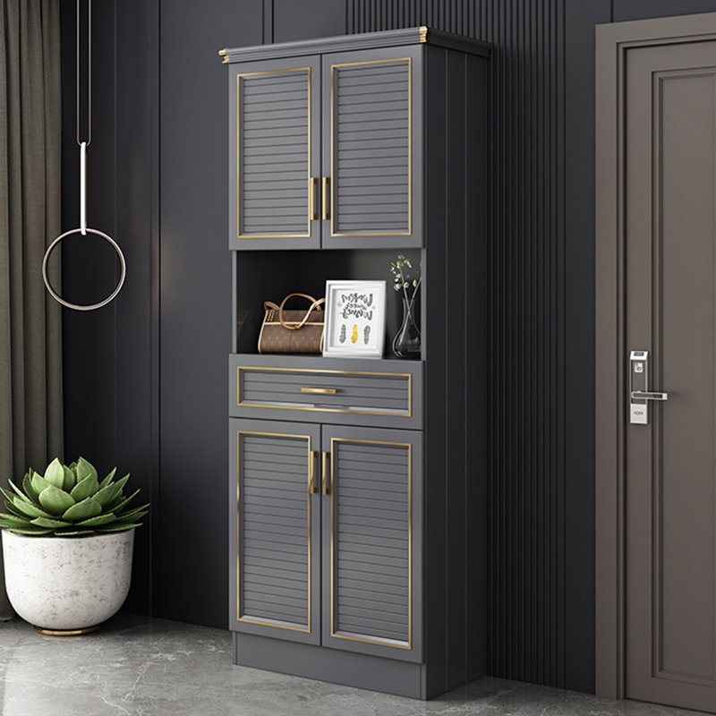 Household balcony aluminum alloy shoe cabinet