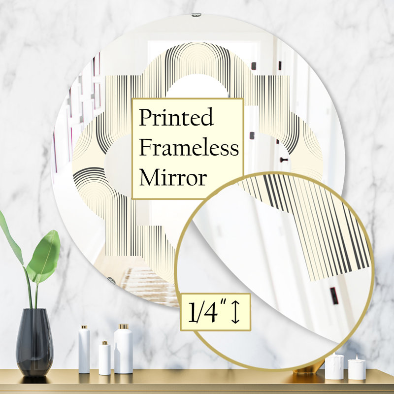 Miroir mural éclectique Quatrefoil, H 31,5 po x l po