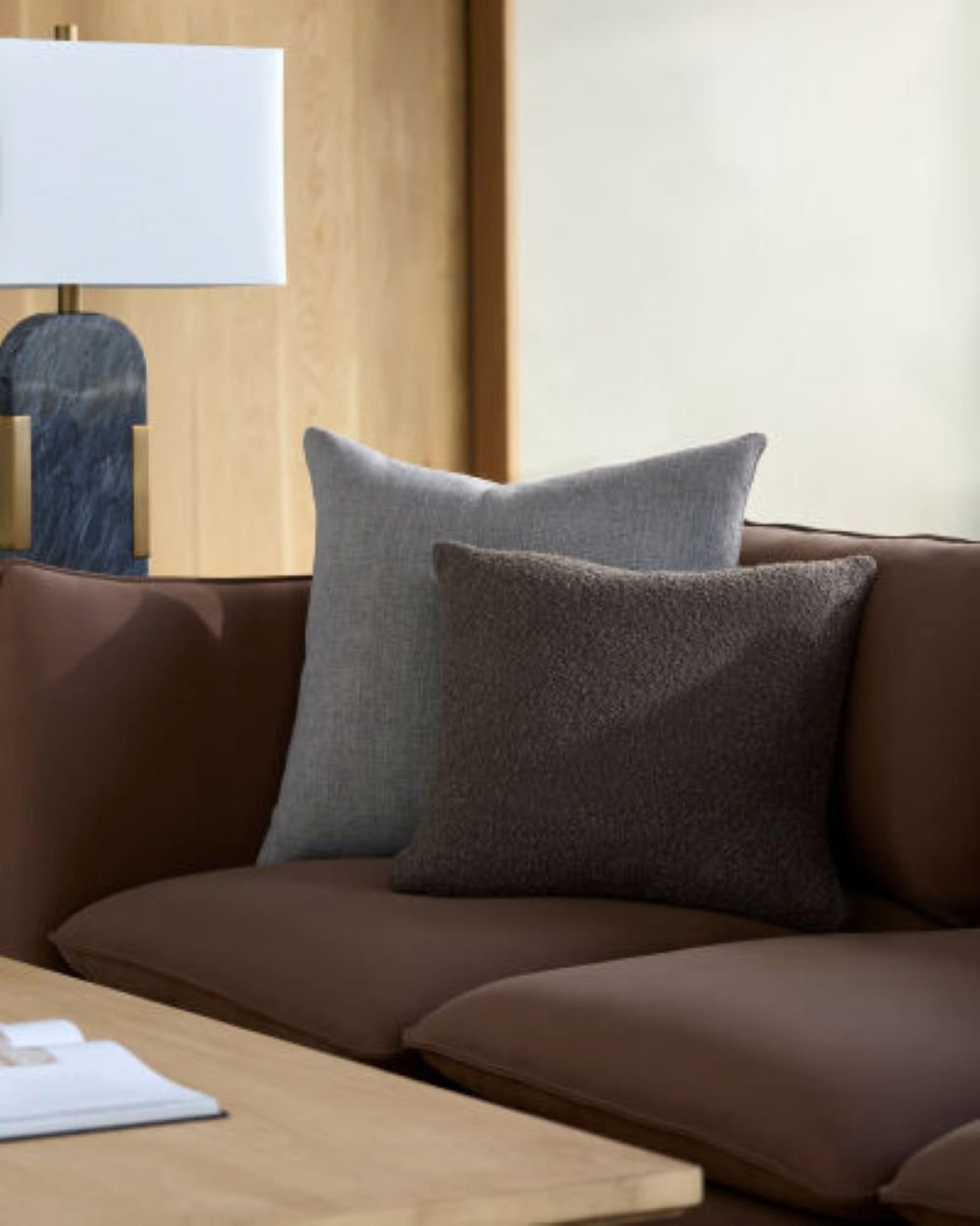Amalfi Boucle Throw Pillow, Pillow Cover Only - No Insert, 20" x 20", Brown