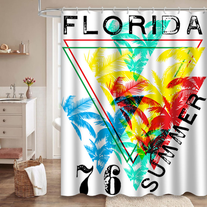 Rideau de douche Florida Summer Tee, L 72 po x l 78 po