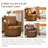 32.3'' Wide Modern Vegan Leather Upholstered Barrel Swivel Accent Chair with Curved Armrest-586302067