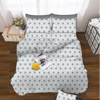 Cube Microfiber Geometric Sheet Set