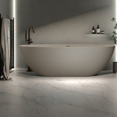Salle de bain moderne avec baignoire à remous et tourbillons de 55 po Modern