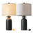 Anazagene 24" H Dimmable Ceramic Table Lamp Set with Linen Drum Shades-819782917