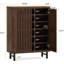 Armoire à chaussures 33,46 po en bois à 6 niveaux avec portes à persiennes-1618573452