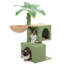 Arbre à chat 43 po pour chats d'intérieur, arbre à chat avec poteaux à griffer, 2 grands condos et hamac profond