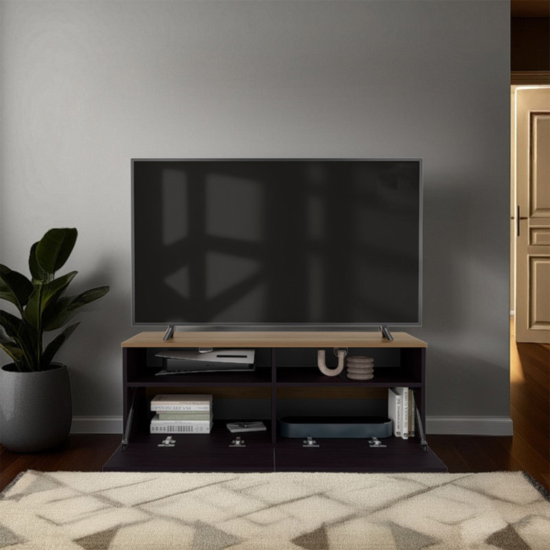 Meuble télé, 2 portes, 2 tablettes