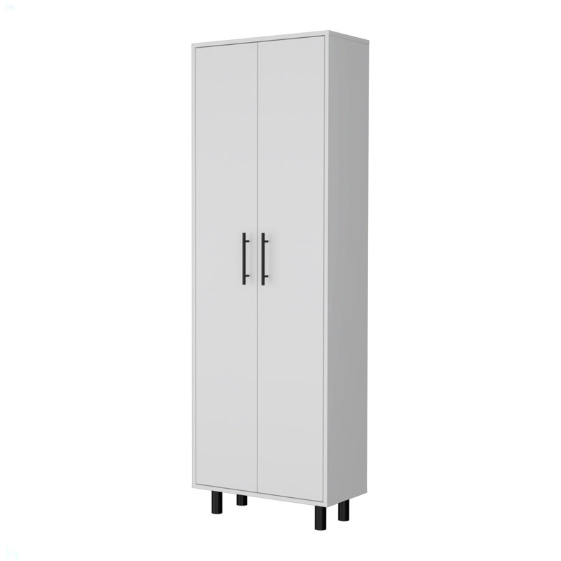 Fagan 2-Door 5-Shelf Kitchen Pantry, White
