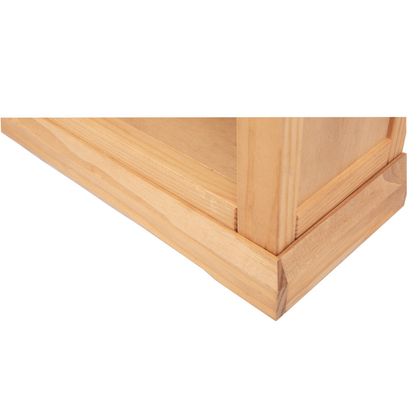 Mickel 120cm H Standard Bookcase, 120cm H x 89cm W x 25cm D, Light Wood