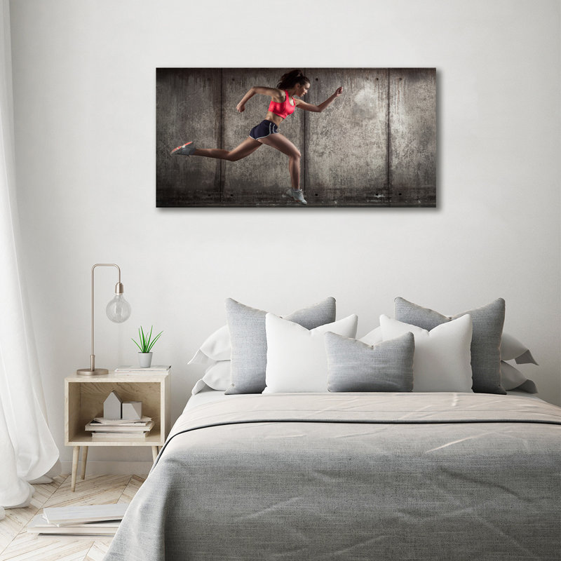A Running Woman - Wrapped Canvas Print
