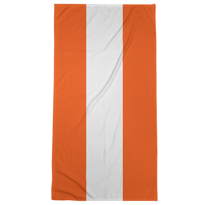 Bath Towel, Light Orange/White