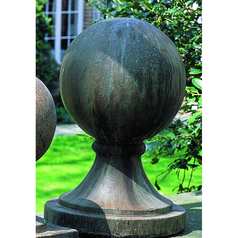 Statue faîteau grande base ronde, Bronze cuivré
