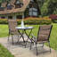 2 chaises de patio pliantes avec accoudoirs pour le jardin