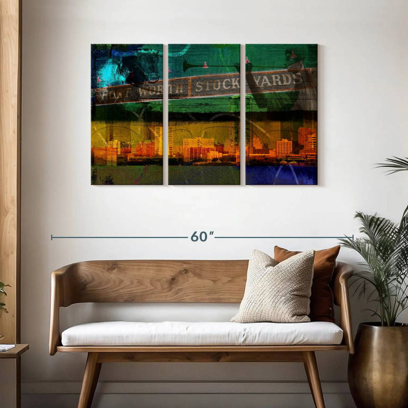 Aime Ft. Worth Collage, 28" H x 45" W