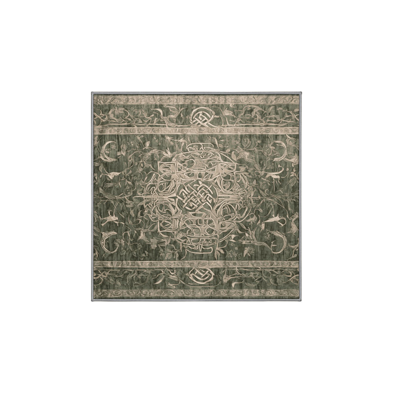Tapis brun lavable à la machine, Carré 6 pi